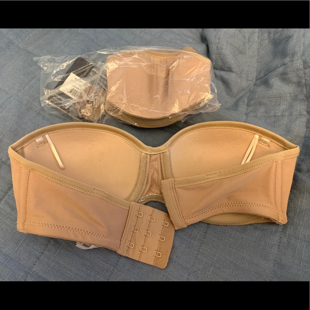 32B Beige Strapless Bra w/ convertible straps - Picture 2 of 5